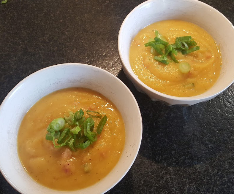 Romige Bloemkoolsoep met hamblokjes